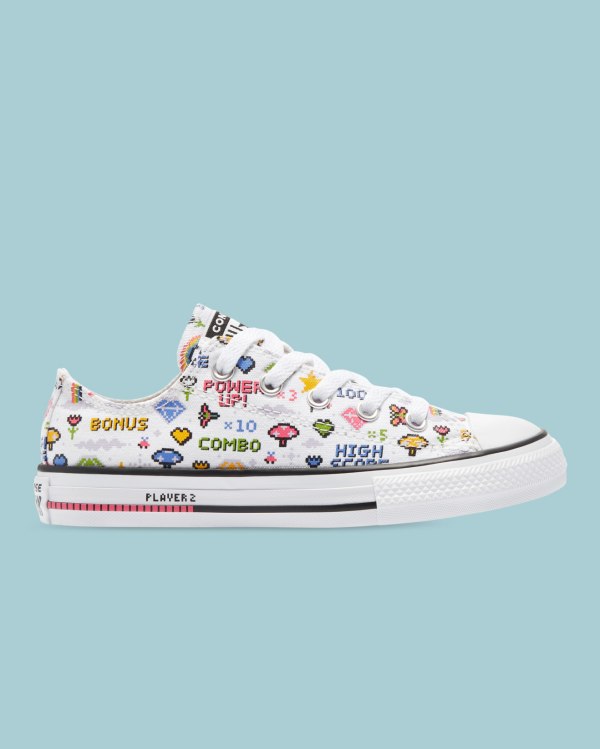 Converse Chuck Taylor All Star Girls Gamer Hvide Sko Danmark - Converse Høje Sneakers Børn - 39645GH